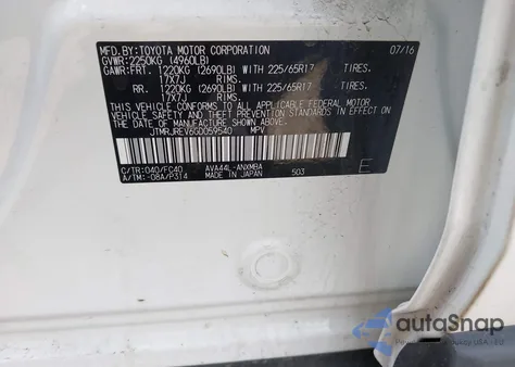 2016 Toyota Rav4 Hybrid Xle from USA, damaged, VIN JTMRJREV6GD059540